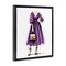 Stupell Industries Purple Glam Dress Framed Floater Canvas Wall Art Design by Amanda Greenwood